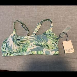 NWT Carve Designs Naples Top: White Palms